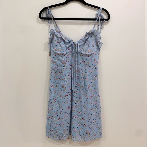 Mendocino Blue Floral Mini Dress - Picture 1 of 2